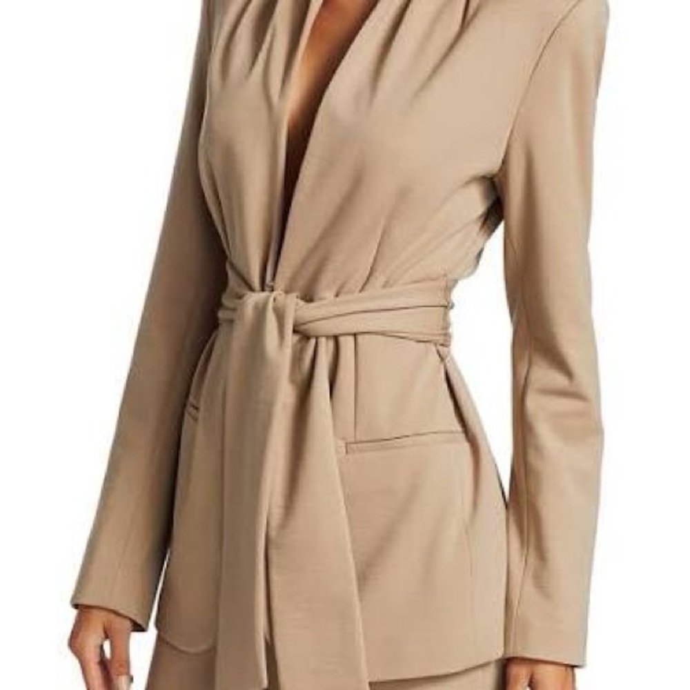 Halston Ana Knit Tie Belted Jacket Size Small - Picture 2 of 8
